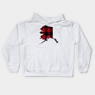 Alaska Dressed in Red Plaid Kids Hoodie